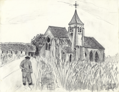 eglise & le viel homme