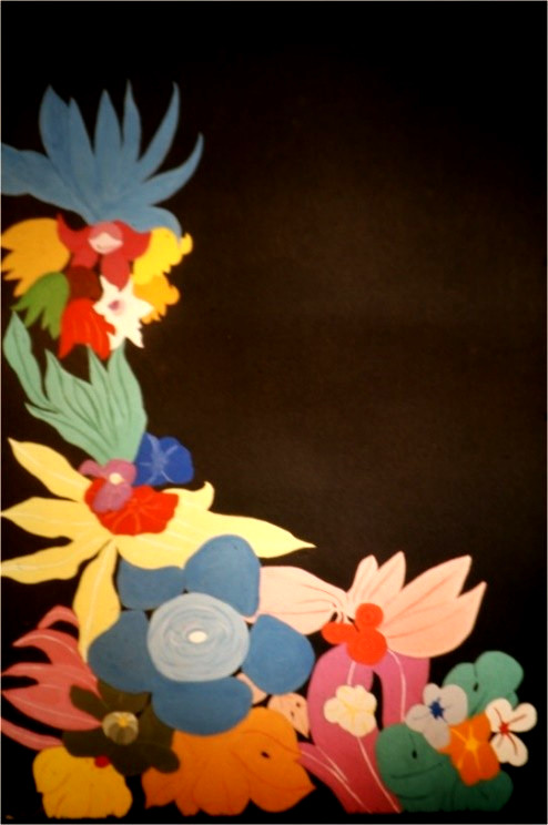 bouquet sur fond noir